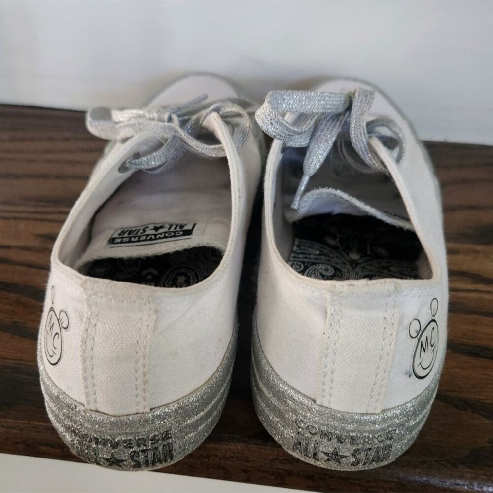 Converse x Miley Cyrus Sneakers Limited Edition White Silver Women's Size 6 - Picture 12 of 14